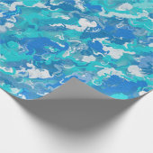 Klassiek blauw en turquoise cadeaupapier (Hoek)