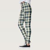Klassiek blauw en wit geruit leggings (Links)