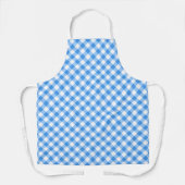 Klassiek blauw en wit gingham geplakt schort (Voorkant)