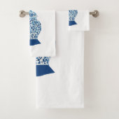 Klassiek blauw en witte gember jar bad handdoek (Insitu)