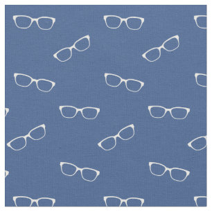 Klassiek blauw gekleurd weefsel met vingerlasafdru stof