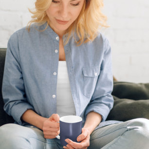 Klassiek blauw koffiemok