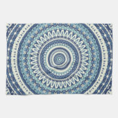 Klassiek blauw Mandala Theedoek (Horizontaal)