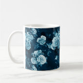 Klassiek blauw Roos patroon Koffiemok (Links)