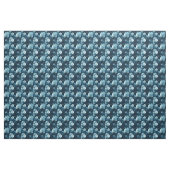 Klassiek blauw Roos patroon Stof (Yard (91,4 cm))