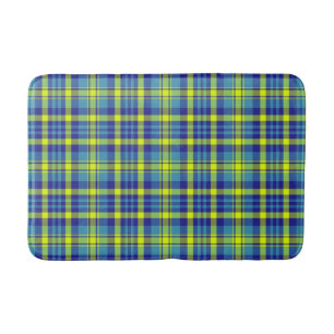 Klassiek Blauw Schotse Ruit Patroon Badmat