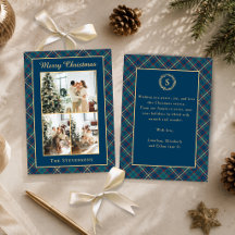Klassiek Blauw Tartan Schotlandse Kerst
