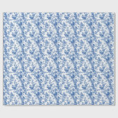 Klassiek blauw toilet cadeaupapier (Vlak)