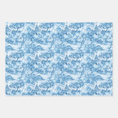 Klassiek blauw toiletlandschap inpakpapier vel (Voorkant 2)