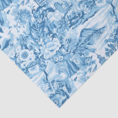 Klassiek blauw toiletlandschap tissuepapier (Detail)