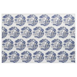 Klassiek blauw, vervormd design stof