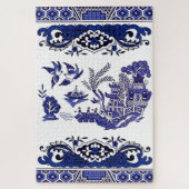 Klassiek blauw Willow China Design Legpuzzel (Verticaal)