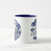 Klassiek blauw Willow China Design Mok (Midden)