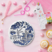 Klassiek blauw Willow China Design Papieren Bordje (Feest)