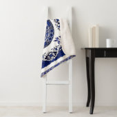 Klassiek blauw Willow China Design Sherpa Deken (In situ)