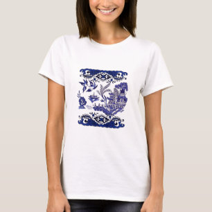Klassiek blauw Willow China Design T-shirt