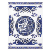 Klassiek blauw Willow China Design Tafelkleed (Voorkant)