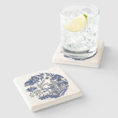 Klassiek blauw Willow Design Stone Onderzetter (Zijkant)