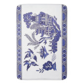 Klassiek blauw Willow-ontwerp Badmat (Voorkant Verticaal)