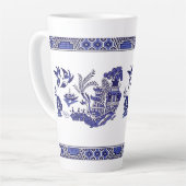 Klassiek blauw Willow-ontwerp Latte Mok (Linkerhoek)