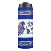 Klassiek blauw Willow-ontwerp Thermosbeker (Voorkant)