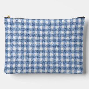 Klassiek blauw-wit geruit katoen etui