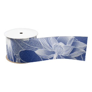 Klassiek blauw-witte Floral Lotus Garden Lint