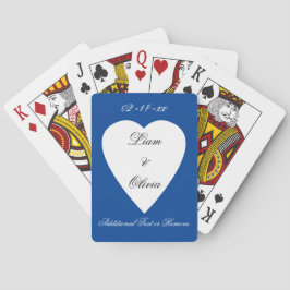 Klassiek Blauwe Bruiloft Pokerkaarten