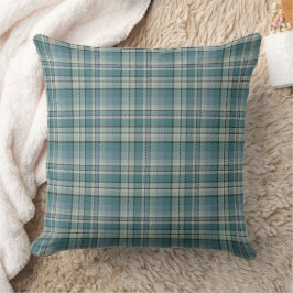 Klassiek Blauwgroen Green Plaid Pattern Design Kussen