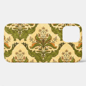 Klassiek bloemenbehang: gestileerde damast. Case-Mate iPhone case (Achterkant (horizontaal))