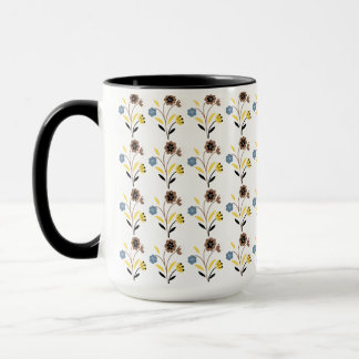 Klassiek Bloemmotief – Retro Botanische Naadloze P Mok