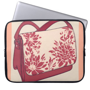 Klassiek bloemmotief tasontwerp AI-kunst Laptop Sleeve