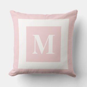 Klassiek Blok Monogram Kussen met Rand