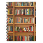 Klassiek boekenplankpatroon, boekenkast, boeken, o notitieboek (Voorkant)