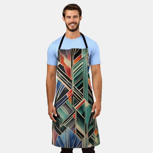 Klassiek Boho Jazzy geometrisch elegant ontwerp Schort (Gedragen)