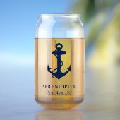 Klassiek bootanker Logo Blikvorm Glas