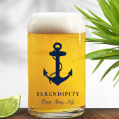 Klassiek bootanker Logo Blikvorm Glas