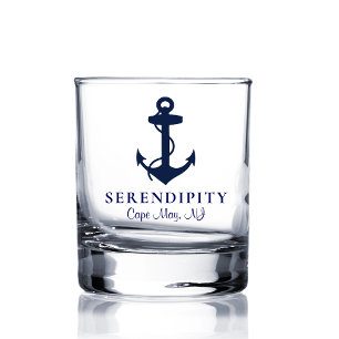 Klassiek bootanker Logo Whisky Glas