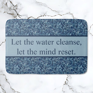 Klassiek botanisch inspirerend citaatpatroon badmat
