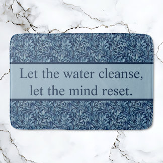 Klassiek botanisch inspirerend citaatpatroon  badmat