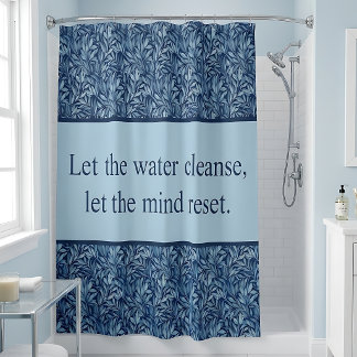 Klassiek botanisch inspirerend citaatpatroon douchegordijn