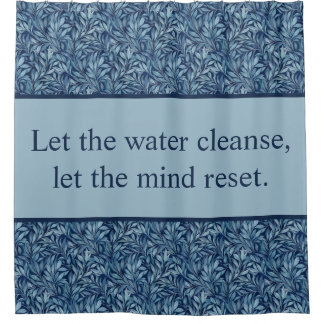 Klassiek Botanisch Inspirerend Quote Pattern Douchegordijn