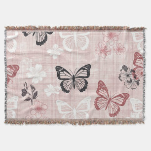 Klassiek botanisch vlinder toile patroon (1) deken