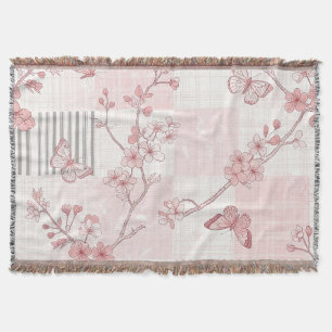 Klassiek botanisch vlinder toile patroon (7) deken