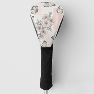 Klassiek botanisch vlinder toilepatroon (9) golfheadcover