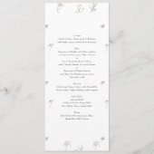 Klassiek  botanische kuif monogram bruiloft menu (Voorkant)