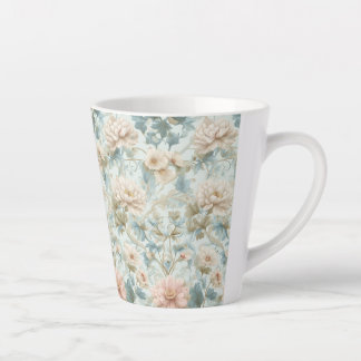 Klassiek Brits botanisch bloemmotief Latte Mok