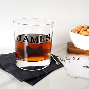 Klassiek bruidsjonker vlinderdas Stengel-loze wijn Whisky Glas