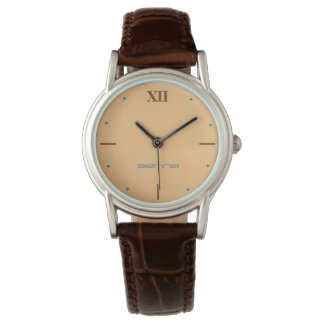 Klassiek bruin leren riem horloge