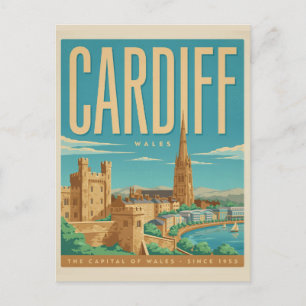 Klassiek Cardiff Castle, Wales cadeaus en souvenir Briefkaart